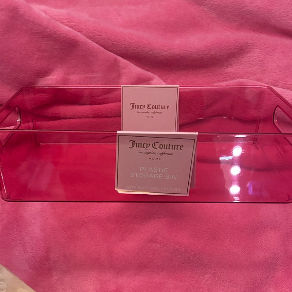 Juicy Couture Transparent Pink Storage Bin